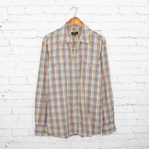 PRPS Goods Co. Men's Western Pearl Snap Shirt Multi color check Size XL